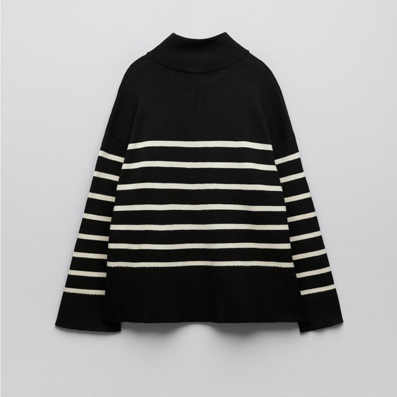 Zara zip striped sweater, size M. - Picture 8 of 8